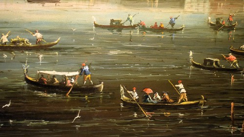 Antiquités - Venice, Panorama of the Grand Canal, Jose Martorell Puidomenech (1800-1900)